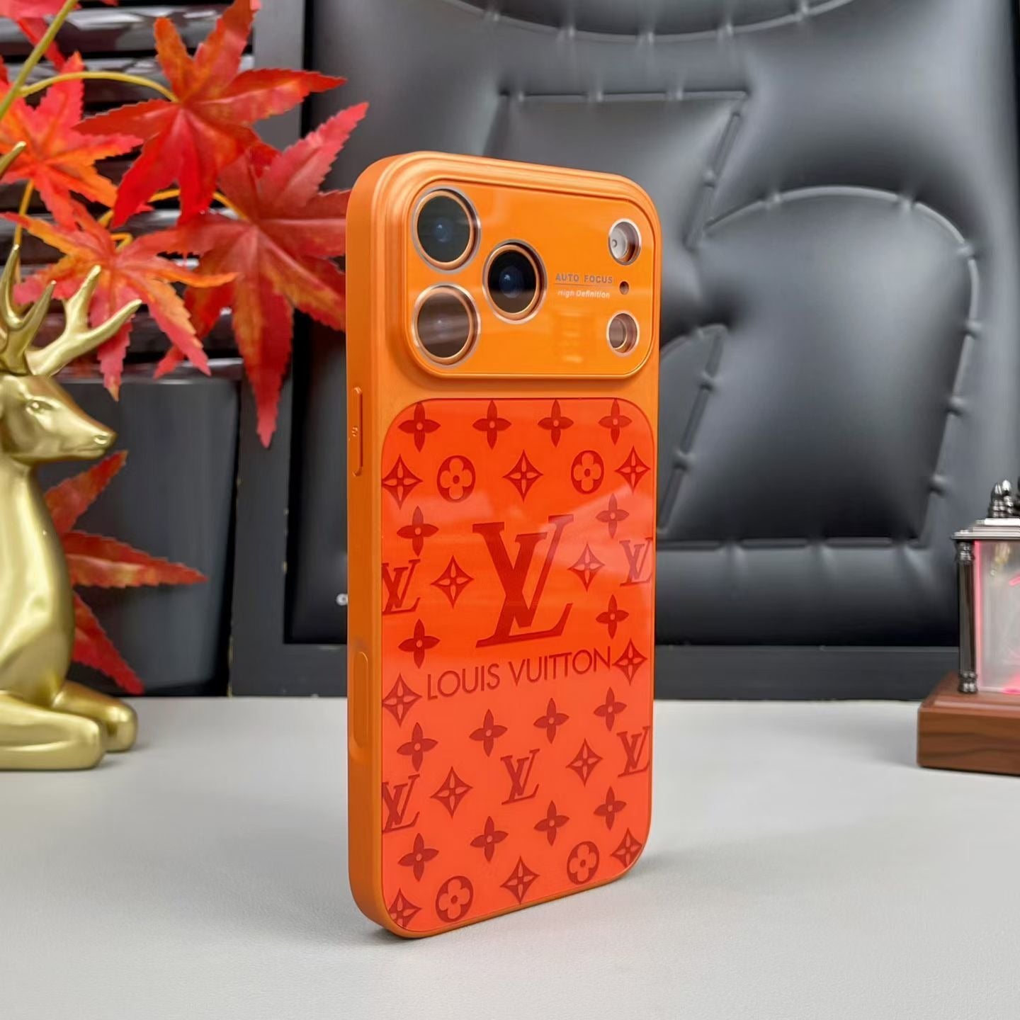 Gloss Monogram iPhone Case for 14-17/Pro/Pro Max