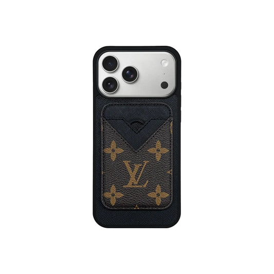 Retro Brown Card Pocket iPhone Case