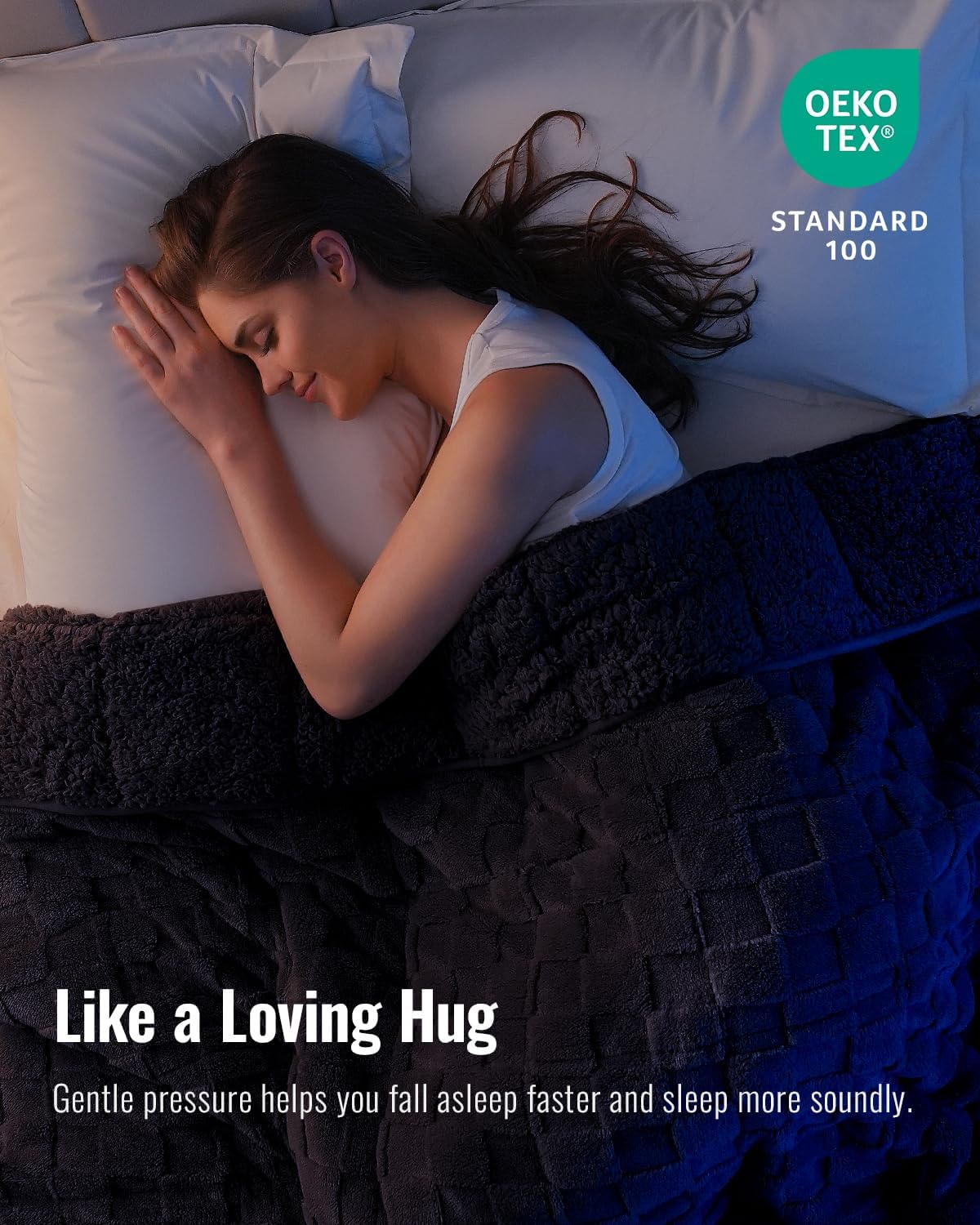 15lb Faux Fur Dual-Sided Weighted Blanket