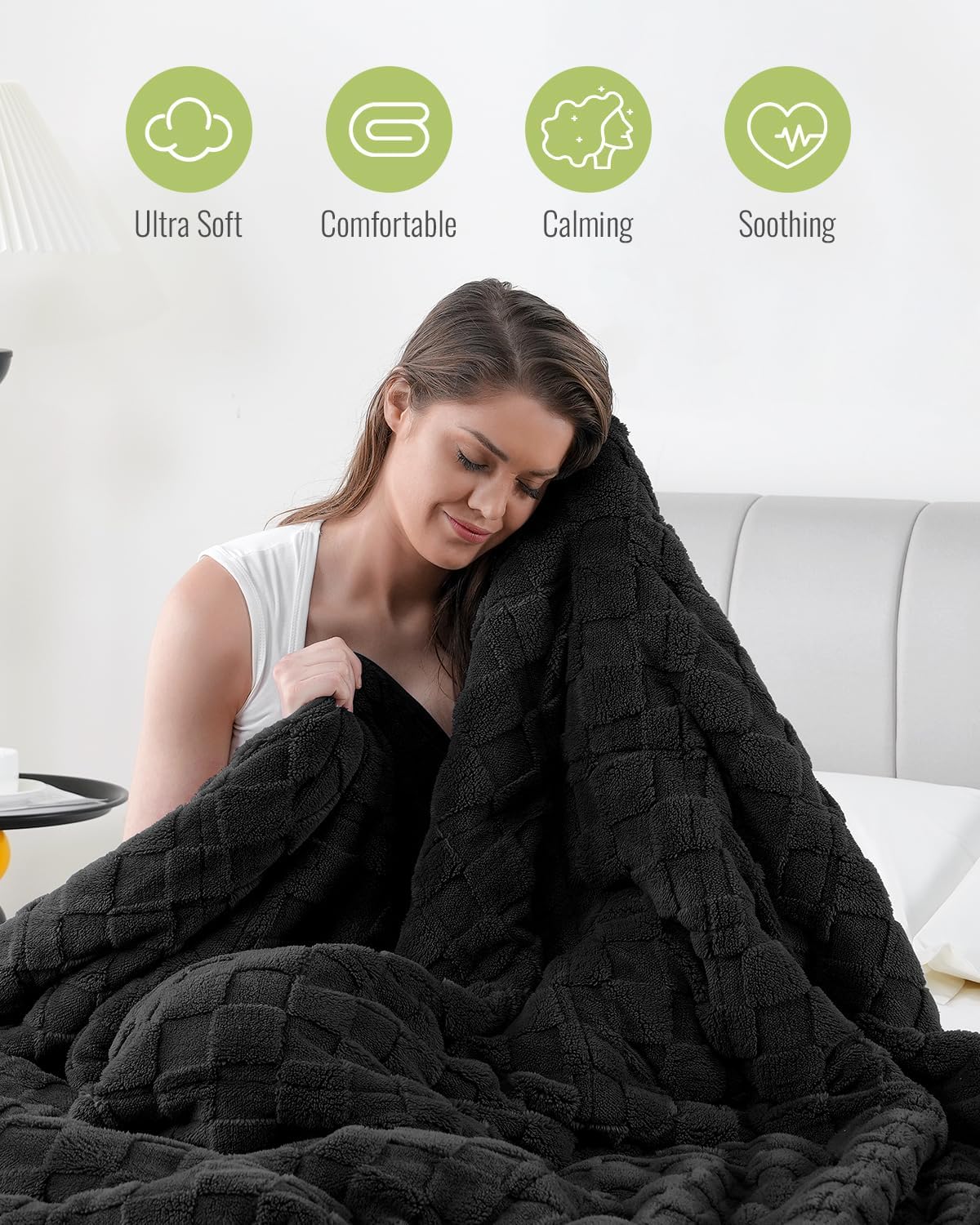 15lb Faux Fur Dual-Sided Weighted Blanket