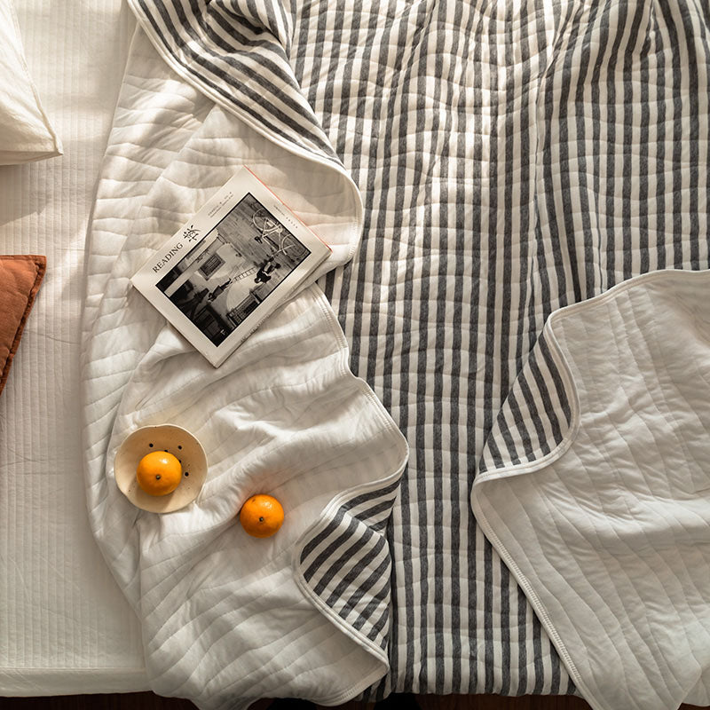 Cotton Striped Quilt