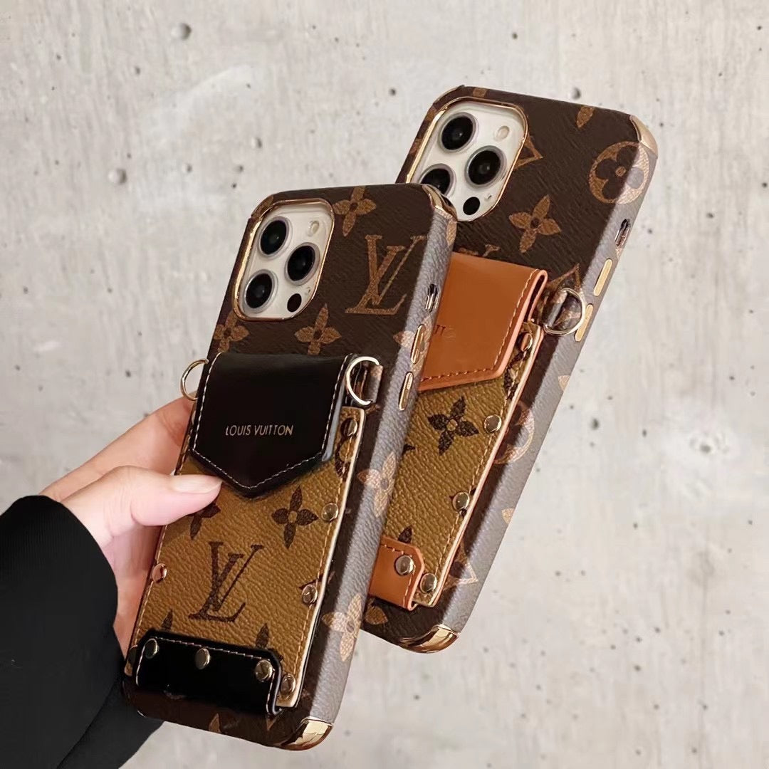LV Crossbody Phone Case iPhone 11 12 13 14 15 Pro Max Plus