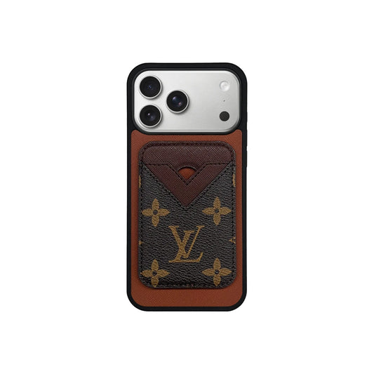 Retro Coffee Card Pocket iPhone Case
