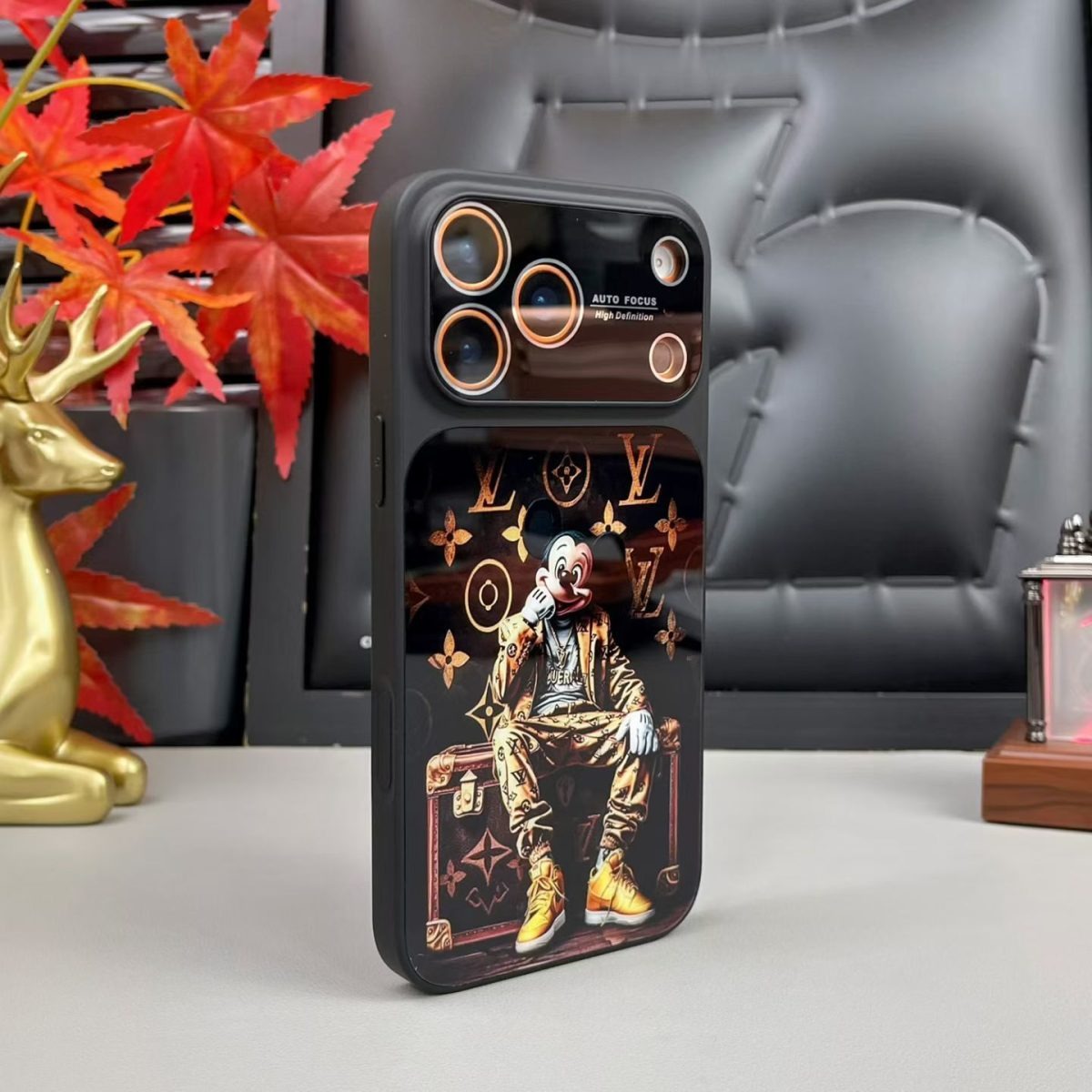 Gloss Monogram iPhone Case for 14-17/Pro/Pro Max